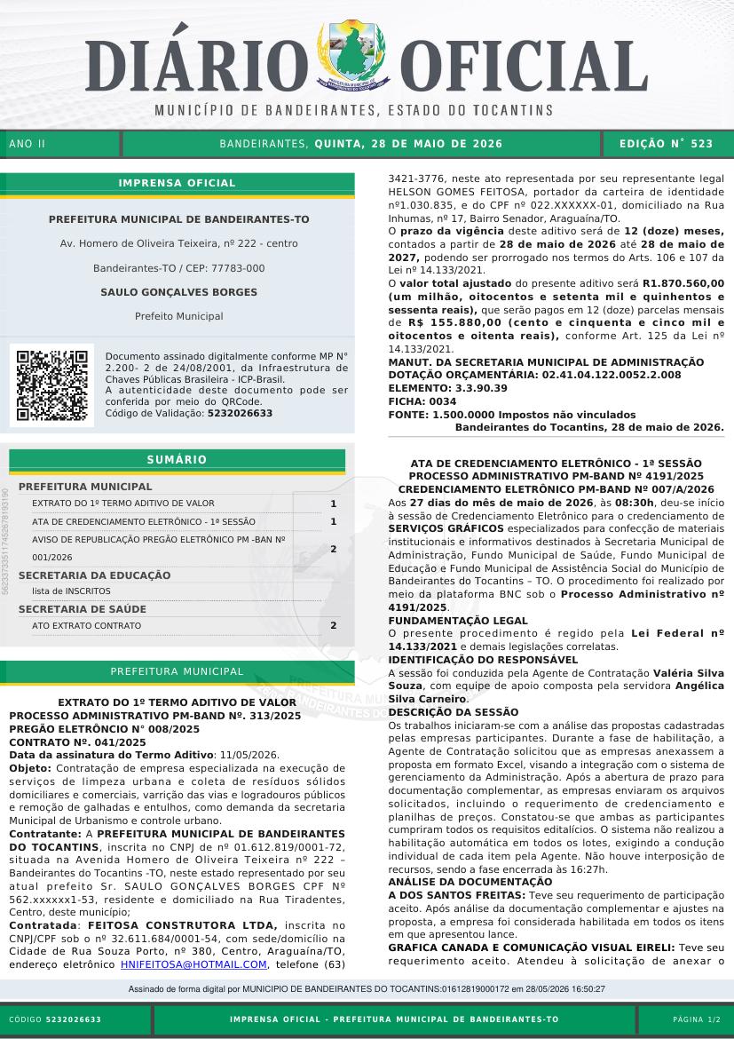 Capa da edição