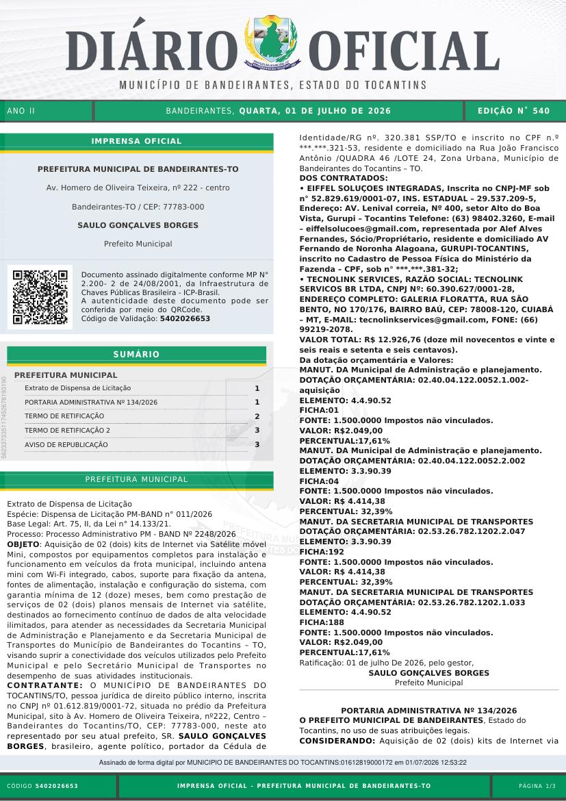 Capa da edição
