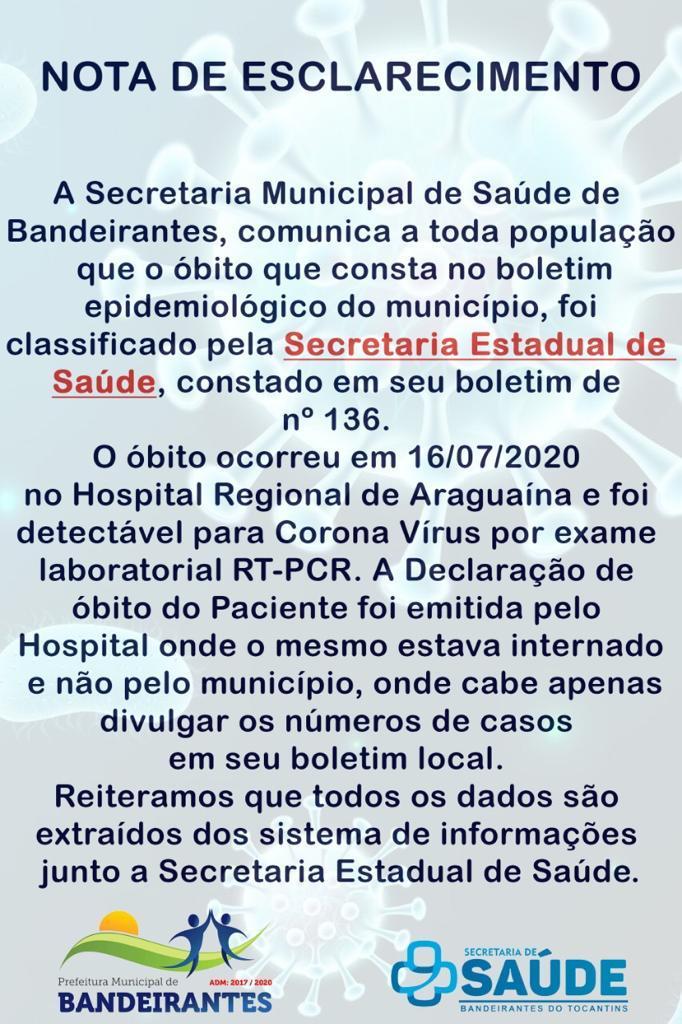 Nota de esclarecimento 