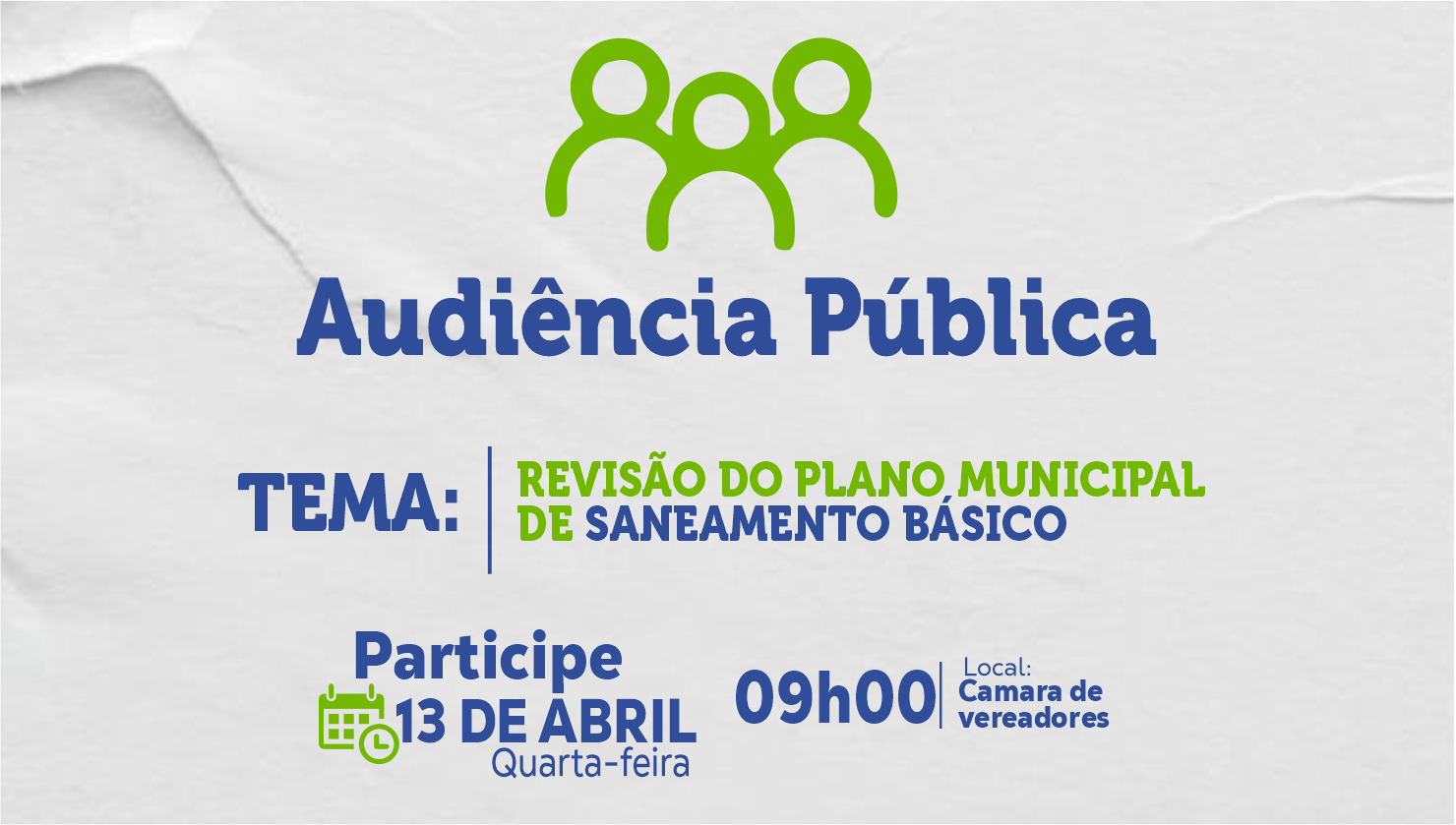 A Prefeitura Municipal de Bandeirantes, comunica a realização da Primeira Audiência Pública do ano de 2022.