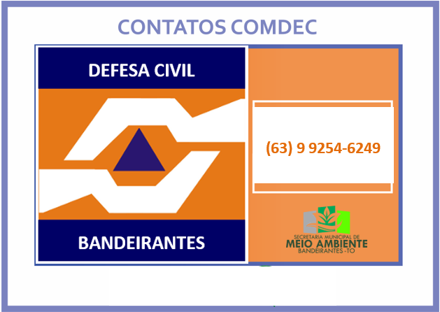 Número Coordenadoria de Defesa Civil Municipal - COMDEC